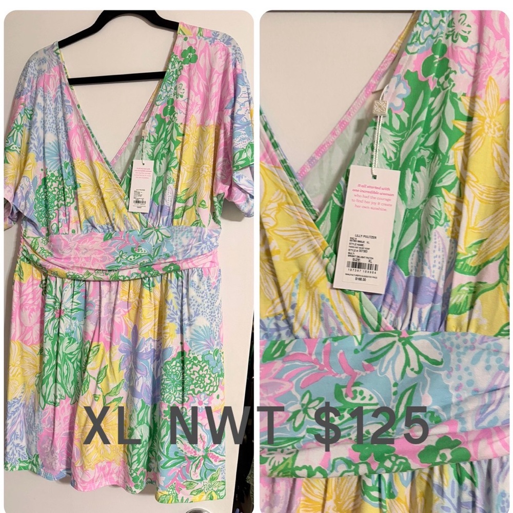 Lilly Pulitzer Pastel Floral Romper- Pink, Yellow, Green, Blue, Purple